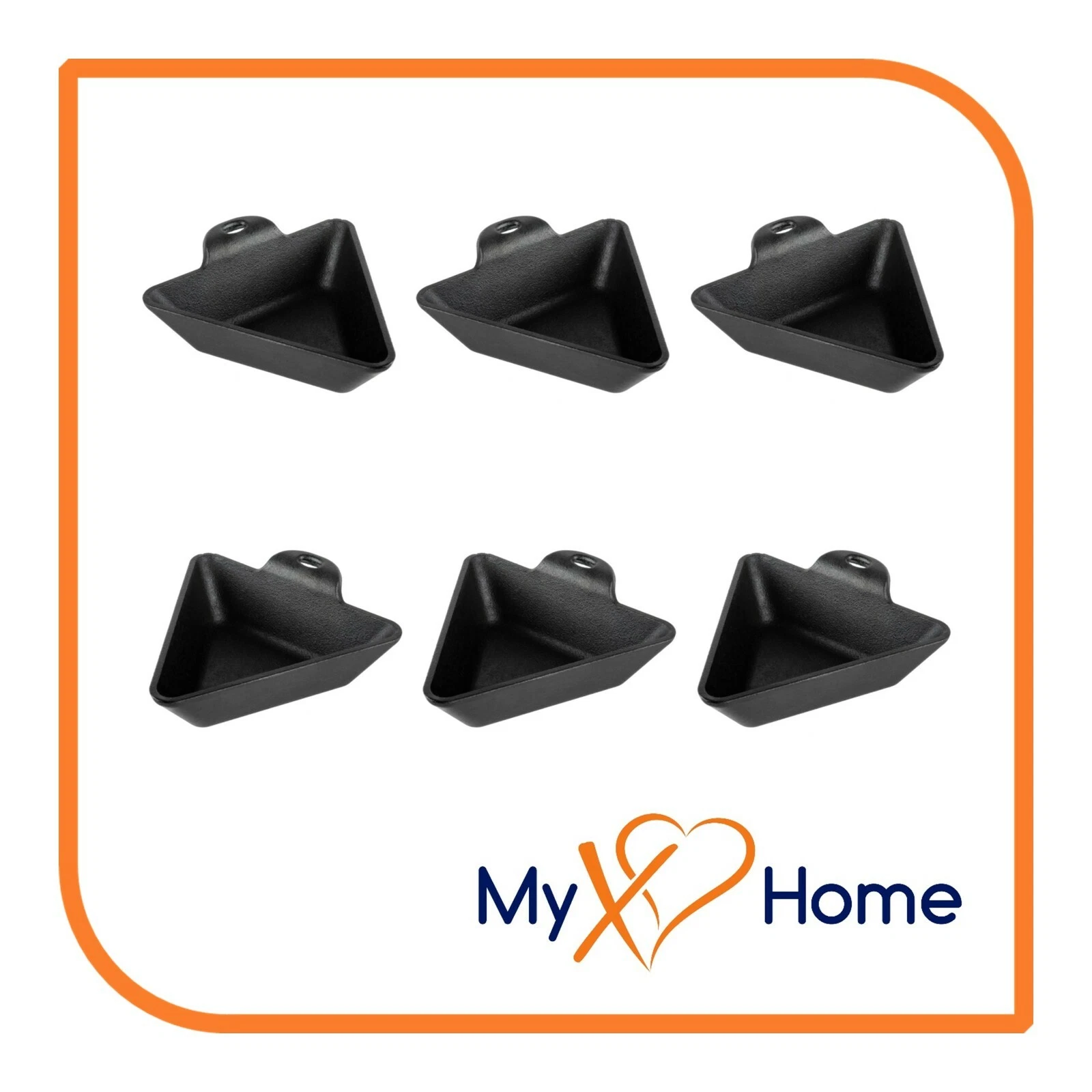 10 oz. Triangular Server Pre-Seasoned Heat-Treated Mini Cast Iron (6 Skillets)