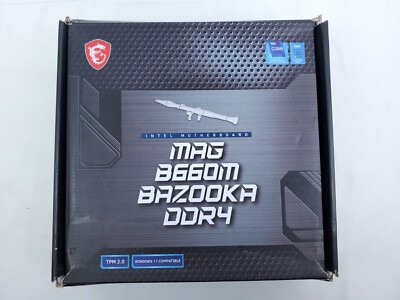 MSI MAG B660M Bazooka DDR4, LGA 1700 Intel Socket Motherboard (Please Read)