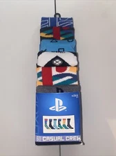 PlayStation Casual Crew Socks by Bioworld Men's 6 Pairs Shoe Size 8-12 -NEW