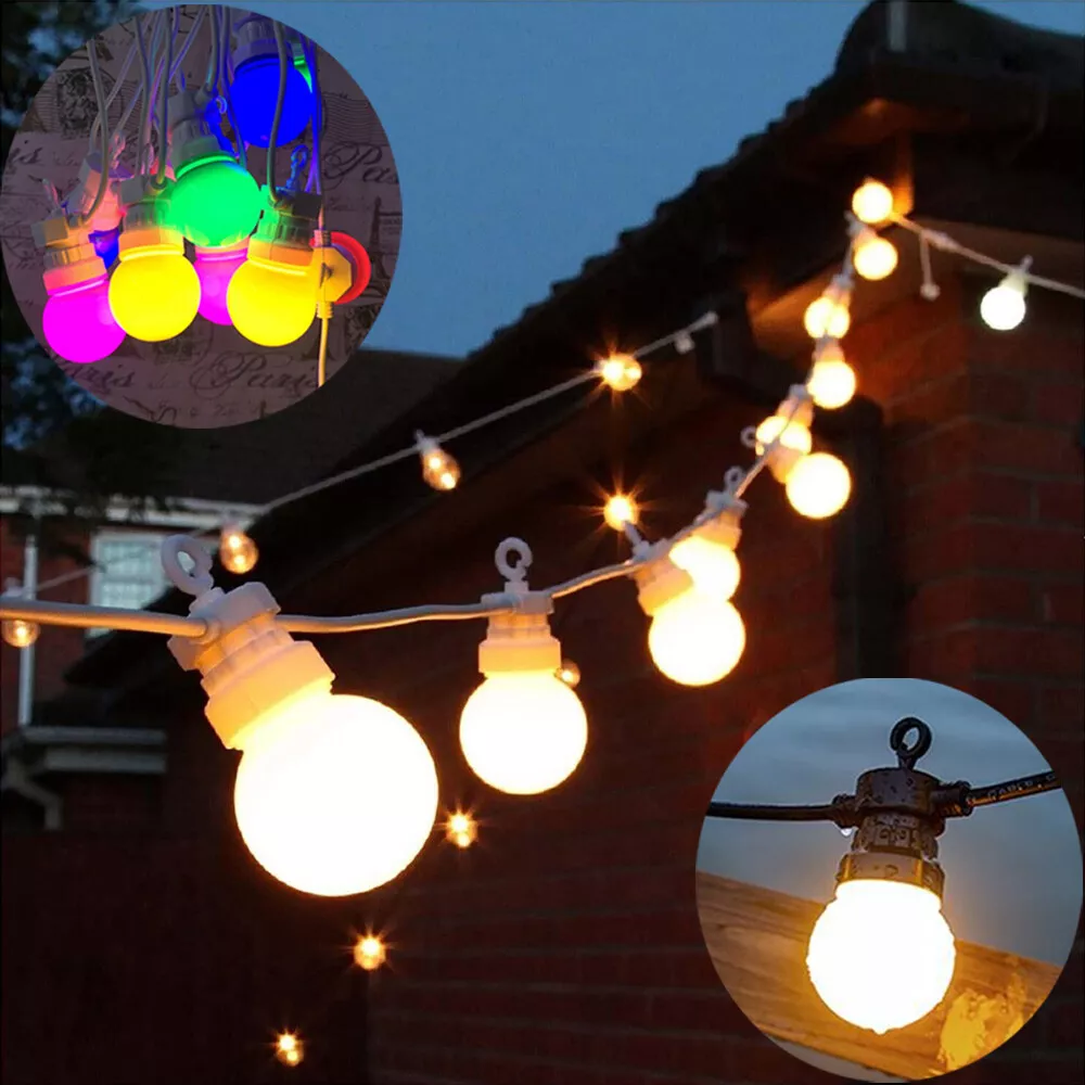 Black globe string lights deals