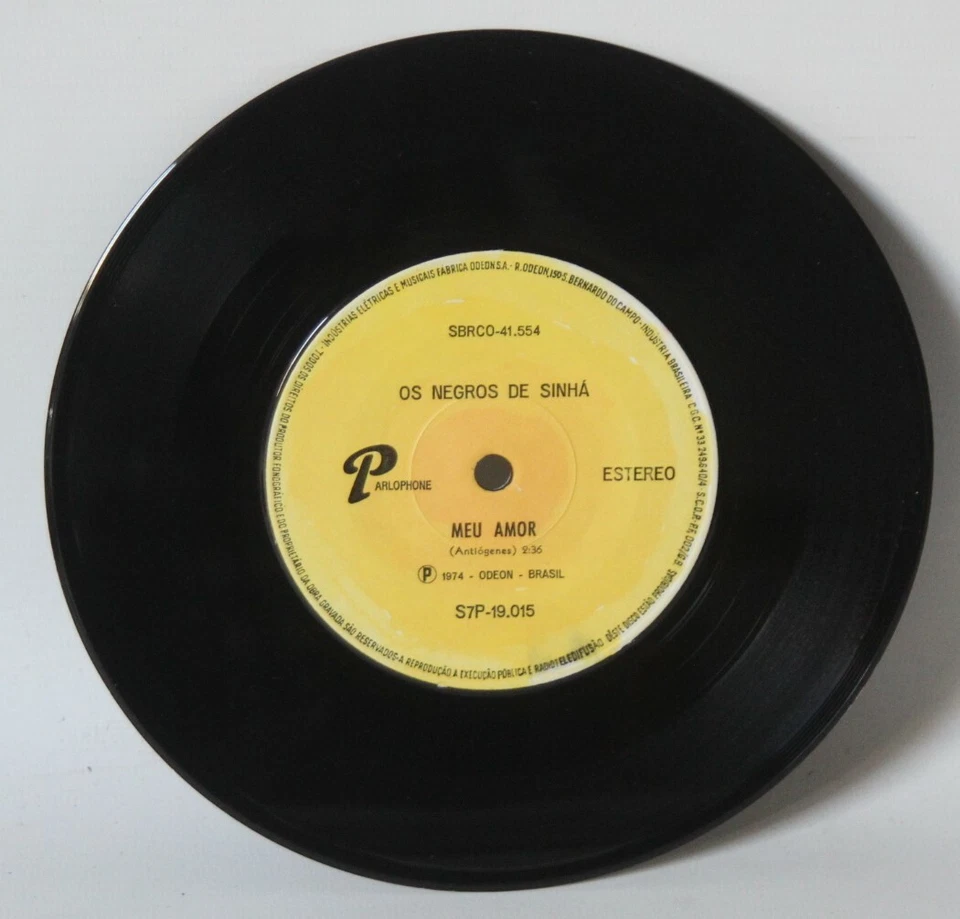 Os Negros De Sinha ‎– A Despedida - 1974 Brazil Vinyl 7" Single - Signed - Image 3 of 4
