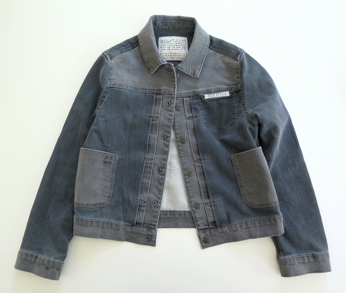 Ikks Veste Jean Avec Capuche Femme Doudoune Droite à Capuche Or - Main Image