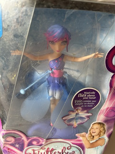 RETIRED Flutterbye Bluish Purple With Pink Belt Blue Wings New In Original Box - Picture 14 of 15