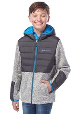 Free Country Boys Hooded Hybrid Jacket Pumice Heather