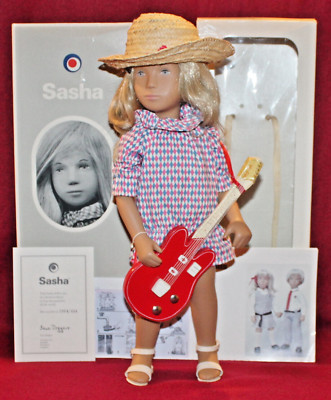 Vtg 16'' Sasha Doll 184A Ltd. Ed.Harlequin Dress,Guitar,Pants,,Sandals,Tag&Box,UK