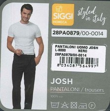 PANTALONE CUOCO PROFESSIONALE CUCINA LAVORO COULISSE MARCA SIGGI ART.JOSH