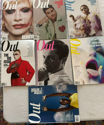 Lot of 7 OUT Magazines April 2019 - Feb/Mar 2020 Issues