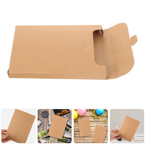 100 Pcs Kraft Paper CD Bag Dvd Disc Storage Pouch Holder Sleeves - Photo 12/12