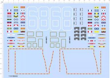 1/350 Nimitz-class aircraft carrier CVN-68 signal flags Markings Water Decal