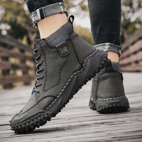 New Winter Waterproof Men Boots Plush Warm Snow Boots Outdoor Non-slip Men Ankle - 第 22/30 張圖片