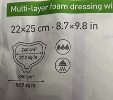 Molnlycke Mepilex Border Sacrum Self-Adherent 282455 8.7 x 9.8" Lot of 5