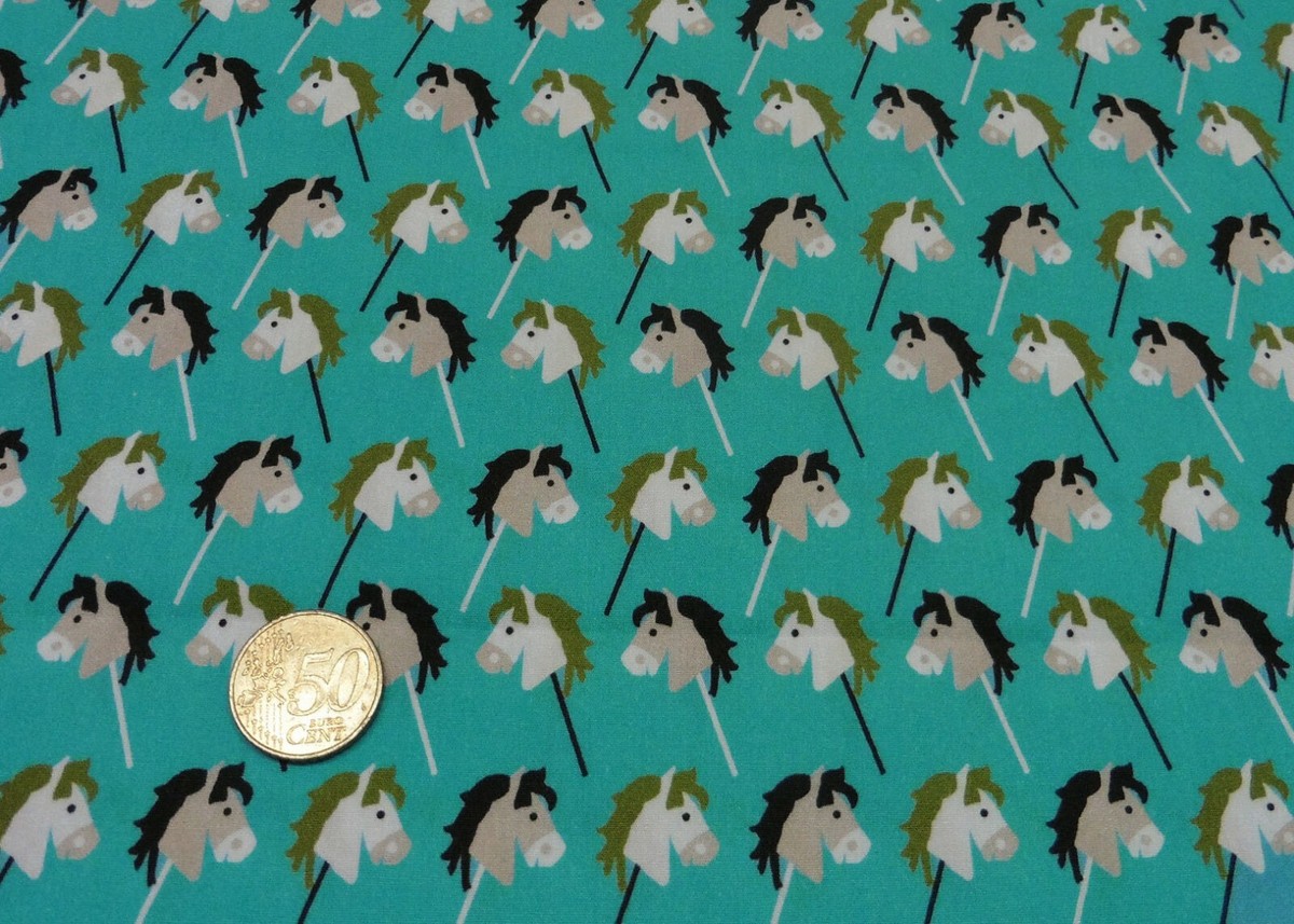 Hilco Kinderstoff Pferde Baumwolle Wild West Horses Hilco Dark