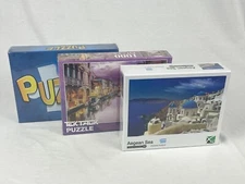 Lot of 3 Assorted 1,000-Piece Puzzles Scenic Landscapes Brand New Sealed Package