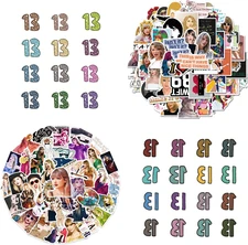 128 PCS Singer Stickers for Water Bottles Laptop, Ts Merch Stickers with Lucky N