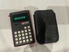 Vintage Taschenrechner - Sharp - ELSI MATE EL 8114 Rechner schwarz rot