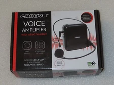 Croove Voice Amplifier: Portable Rechargeable Microphone with Headset & Belt