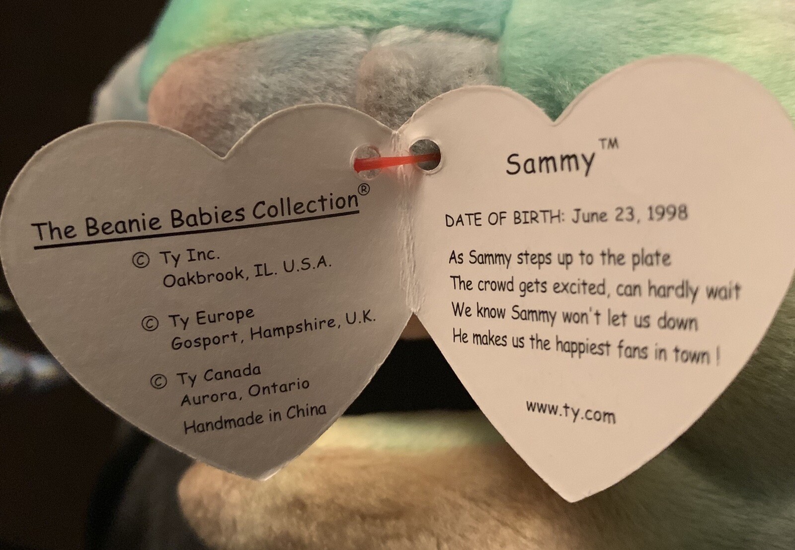Rare Sammy TY Beanie Baby Rare Sammy TY Beanie Baby