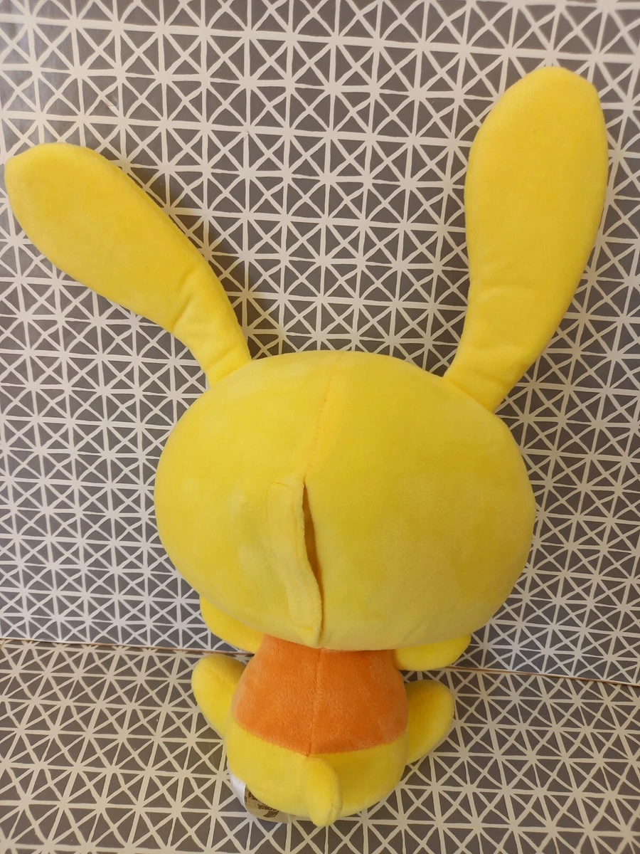 Peluche doudou musical lapin jaune Le monde des Titounis Lansay