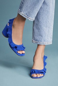 royal blue suede sandals