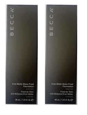 Becca Matte Skin Shine Proof Foundation, Cacao, 1.35 fl oz (2 Pack)