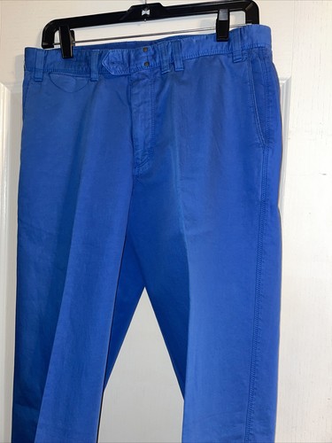 Hiltl NWT Dress Pants Donny Hi-Chinos Solid Blue Size 33 X 38 Men's - Picture 4 of 12