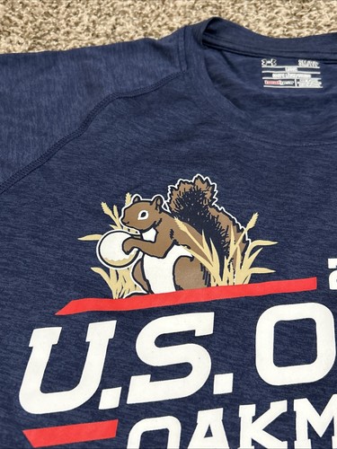 Under Armour 2016 US Open Oakmont Golf Heatgear Loose Men’s Small Blue Tshirt - Picture 5 of 23