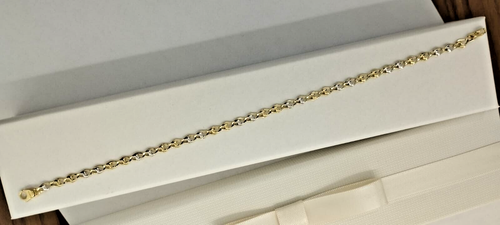 Bracciale Uomo Oro Giallo e Bianco 18Kt Nuovo - Foto 3 di 3