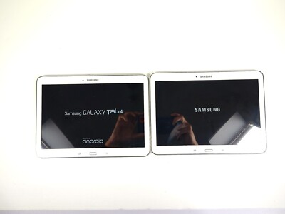 (2) Samsung Galaxy Tab 4 SM-T530NU 16GB Wi-Fi 10.1 inch Tablets - Tested/Working