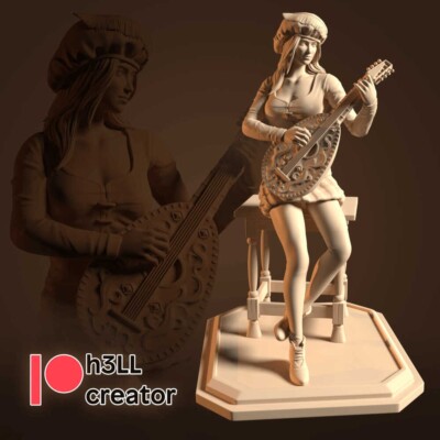 Priscilla - The Witcher - 3D Printed Resin Miniature - Videospiele - unbemalt