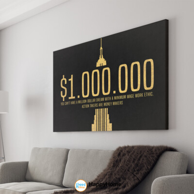 1 Million Dollar Definition Wall Art Motivational Art Inspirational Office Decor