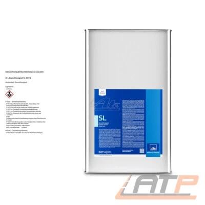 ATE 20 L BREMSEN FLÜSSIGKEIT BREMSFLÜSSIGKEIT SL DOT4 DOT 4 BRAKE FLUID