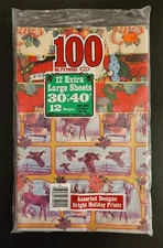 New Vintage Cleo Wrap Co Christmas / Holiday Wrapping Paper 12 Designs - 100 ft²