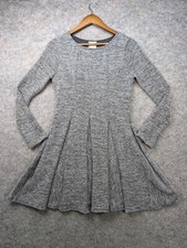 Anthropologie Dolan Left Coast Dress Womens Small Gray Piper Pleated Fit & Flare