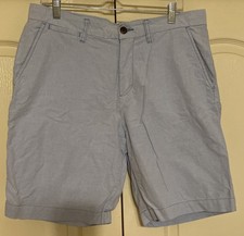 Mens Gap Flat Front Khaki Shorts Size 34 9 1/2 Inseam Light Blue