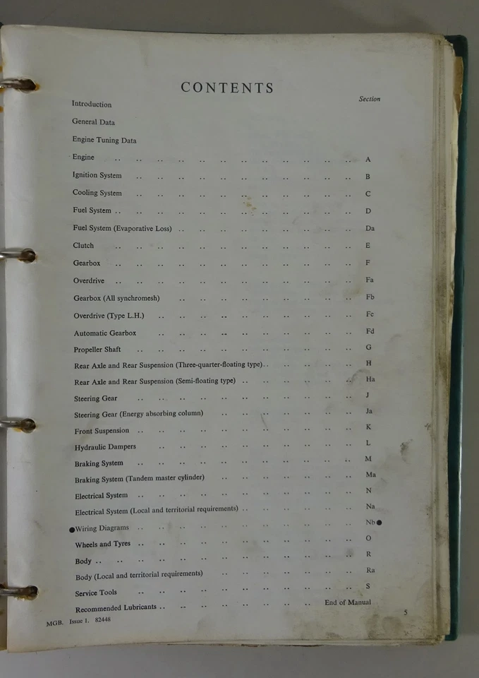 Manual De Taller MG B 18G - 18GG Año 1962 - 1972 - Imagen 4 de 4