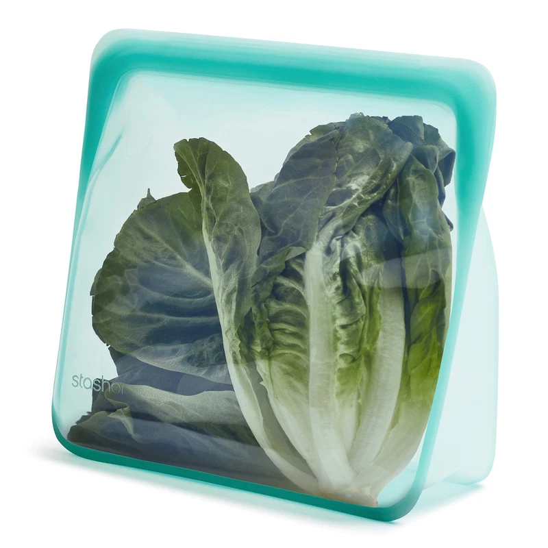 Stasher Silicone Reusable Storage Bag Stand-Up Mega Bag Reusable Freezer Bags