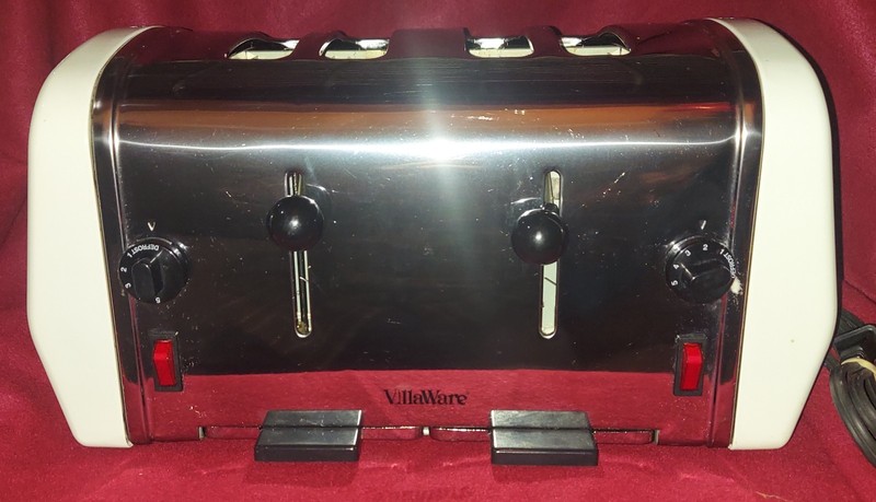 VILLAWEAR UNO 4-Slice Toaster - Stainless Steel - White  Model #5058-W