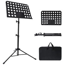 Adjustable Music Stand Portable Sheet Book Holder Tray With Bag For Musicians