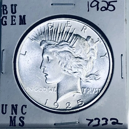 1925 P BU GEM PEACE SILVER DOLLAR UNC MS+++ U.S. MINT RARE COIN 7332