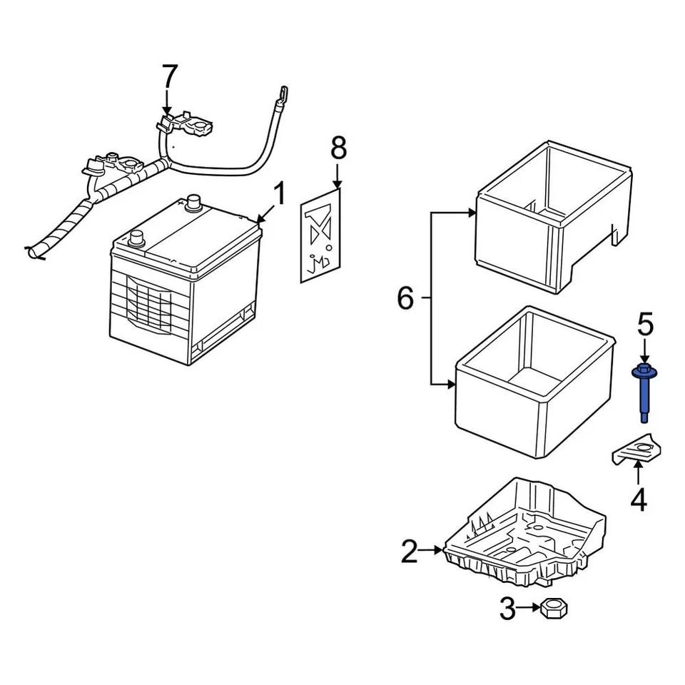 For Jeep Patriot 2007-2014 Jeep 6506502AA Battery Hold Down Bolt - Imagem 2 de 3