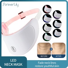 LED Neck Mask 7 Colors Photon Therapy Anti-Wrinkle Skin Tightening Brightening C