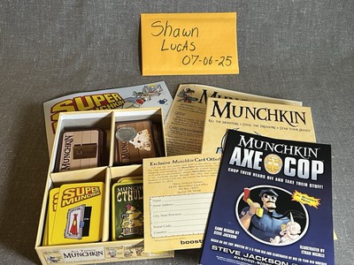 Munchkin Card Game Collection (2 Complete Games, 3 Promo Packs & AXE COP COIN)