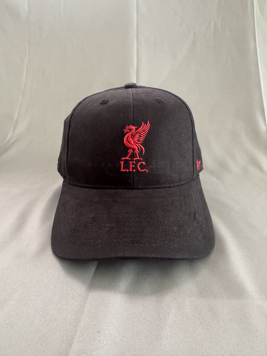 '47 Brand Liverpool FC Black Cap Red LFC Logo Hook and Loop