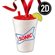 Sonic Cherry Limeade Acrylic Christmas Ornament Drink Cup Beverage Gift 061