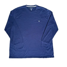 Polo Ralph Lauren Men’s Navy Blue Crewneck Waffle knit Long Sleeve Thermal 2XL