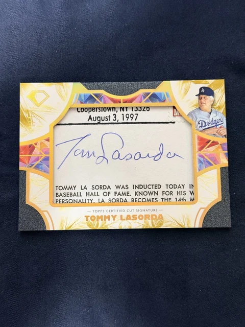 2025 Topps Diamond Icons Cut Signature Tommy Lasorda 1/1