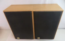 JBL J2045 Bookshelf Wood Speakers Tested Works Oak Veneer (HPB020828)