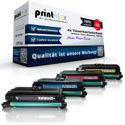 4x XXXL Toner für HP LaserJet Enterprise 500 color M 551 n - - Color Print Serie