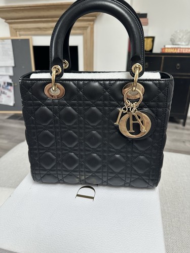 Christian Dior - Lady Dior Small – Black Cannage Lambskin with Gold Hardware