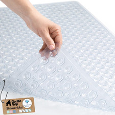 GORILLA GRIP Patented Bath Tub Shower Mat, Machine Washable Bathtub Floor Liner